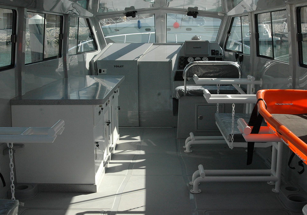 The 410 Ambulance boat from Aldhaen Marine