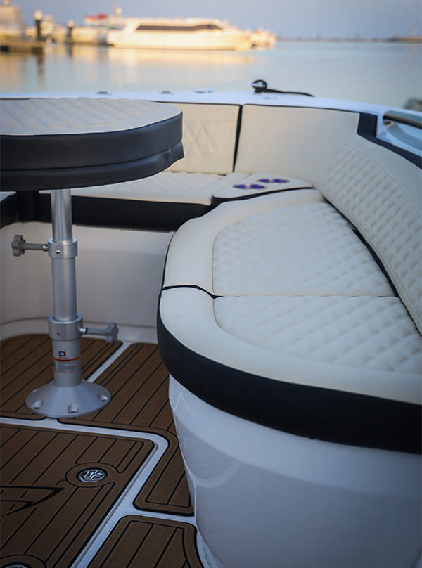 Inside a boat from Aldhaen Marine