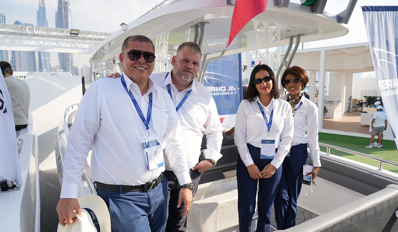 A group of people at an exhibition